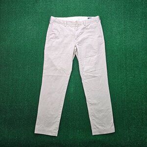 Polo Ralph Lauren Pants Mens 36x31 Beige Chino‎ Slim Fit Preppy Casual Golf